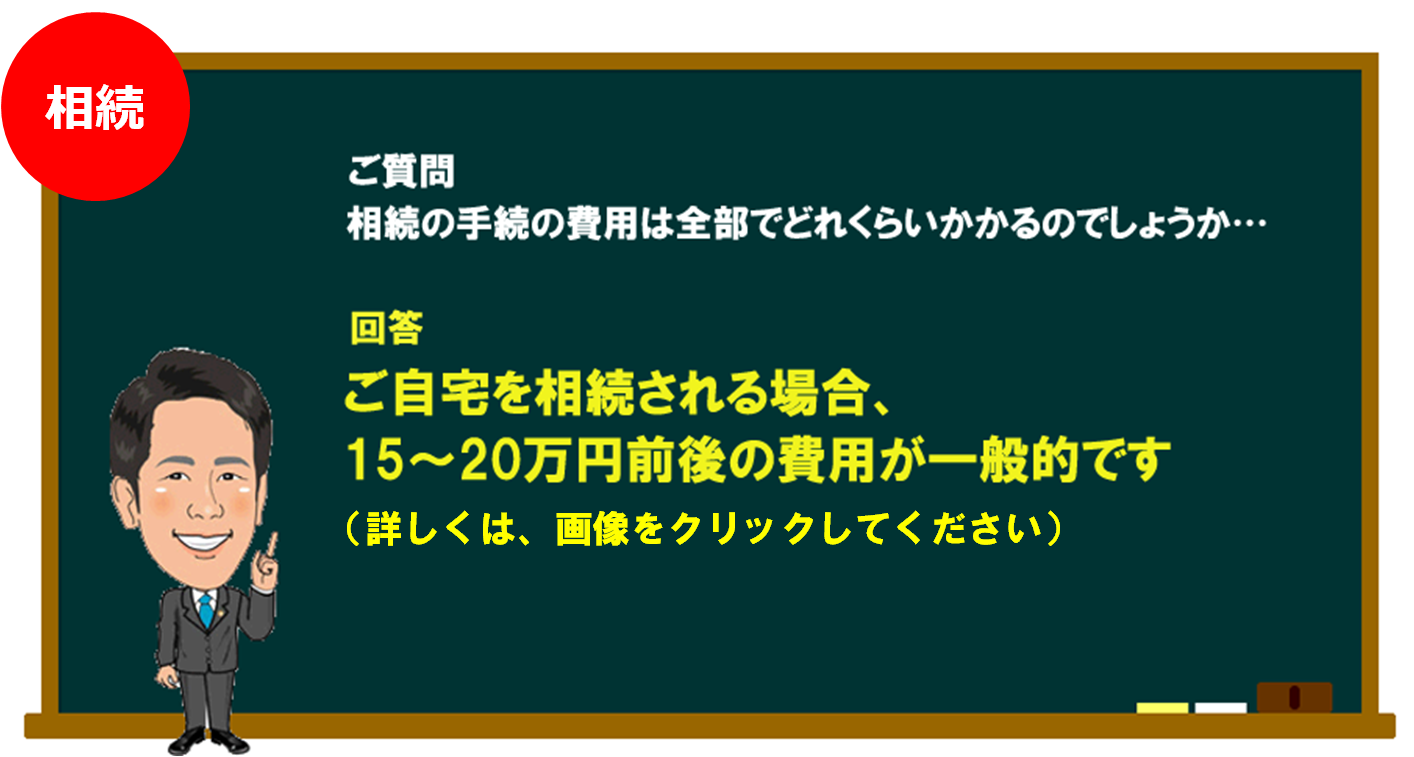 相続手続　費用の目安