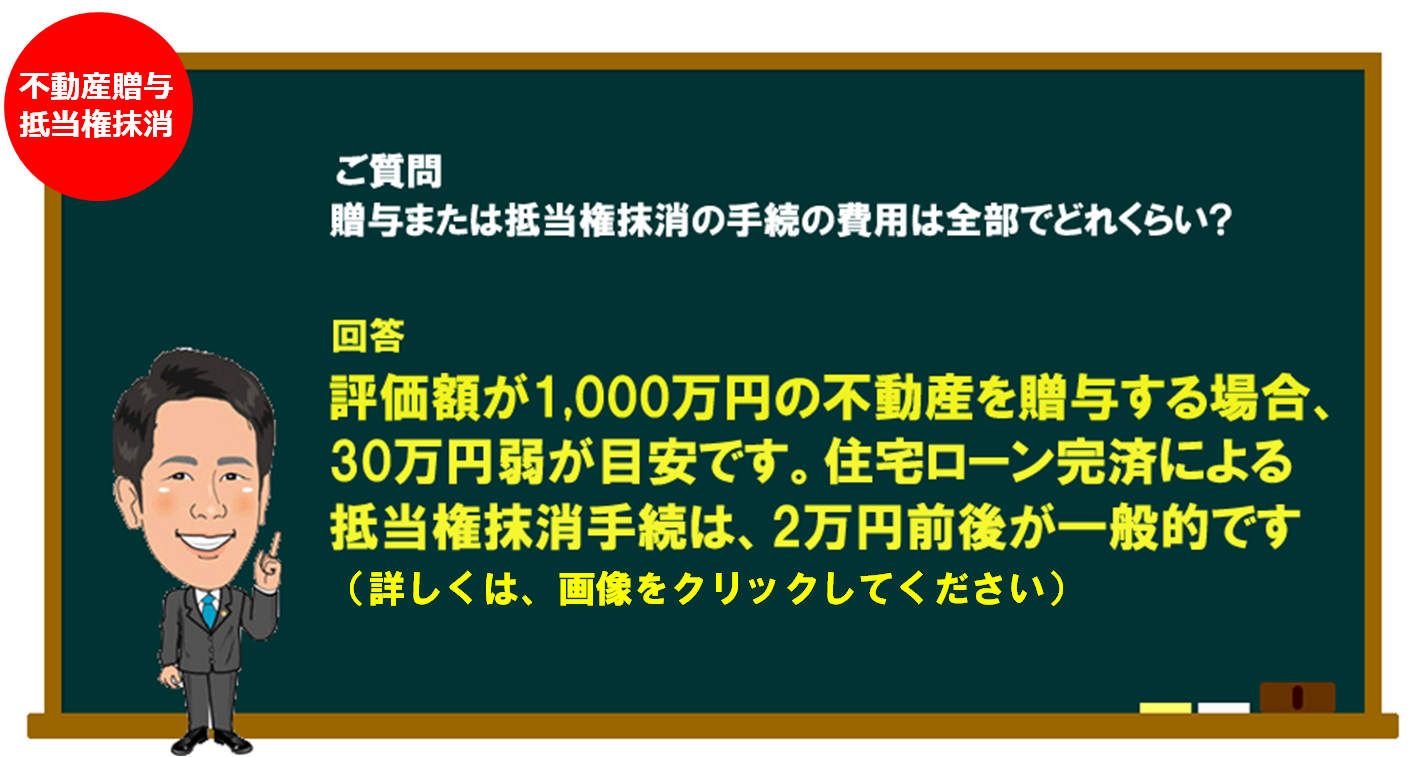 不動産登記　費用の目安